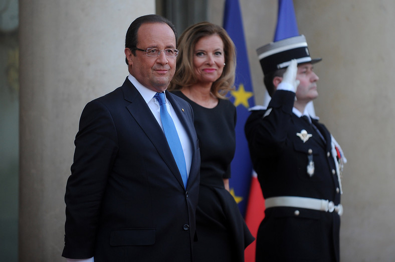 Francois Hollande z ekspartnerką Valerie Trierweiler