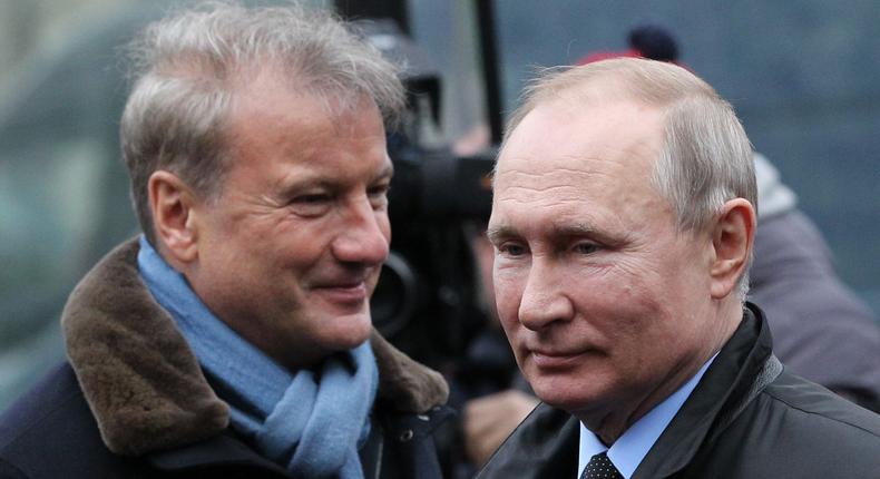 Sberbank CEO Herman Gref and Russian President Vladimir Putin.Mikhail Svetlov/Getty Images