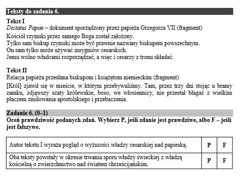 Arkusz egzaminu gimnazjalnego z historii i WOS