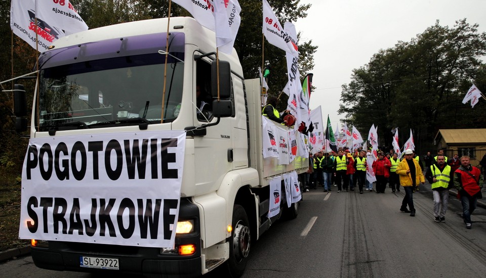 RUDA ŚLĄSKA PROTEST GÓRNIKÓW (protest górników)