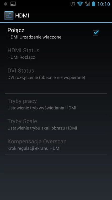 Po podłączeniu odpowiedniej przejściówki złącze MHL zamienia się w pełnowartościowe wyjście HDMI