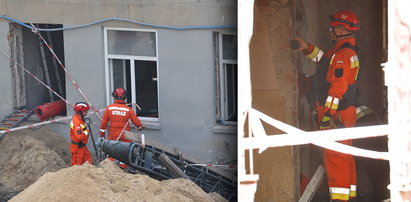 Katastrofa budowlana w Łodzi. Pod gruzami poszukiwano pracownika