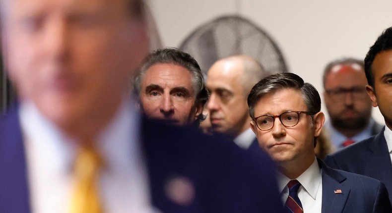 Trump's visitors have included House Speaker Mike Johnson, the most powerful GOP lawmaker in the United States.Michael M. Santiago/AFP via Getty Images