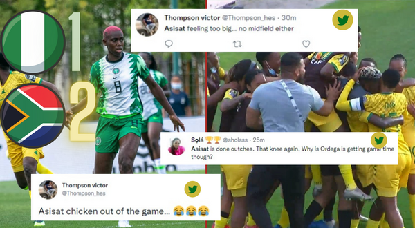 Social media reactions as Super Falcons lose to South Africa in opening game at WAFCON 2022