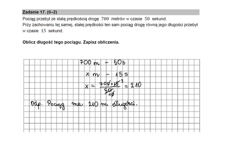 Egzamin ósmoklasisty 2023. Zadanie 17.
