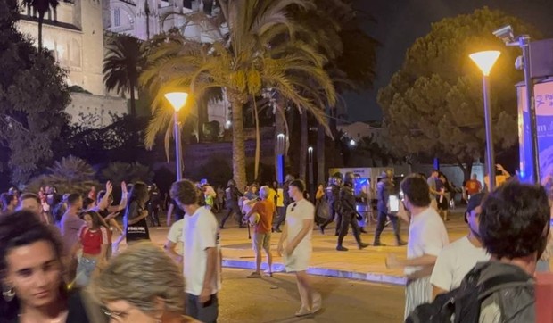 Protest na Palma de Majorci