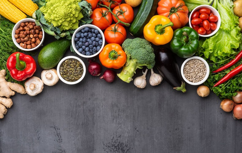  vegetables and fruits