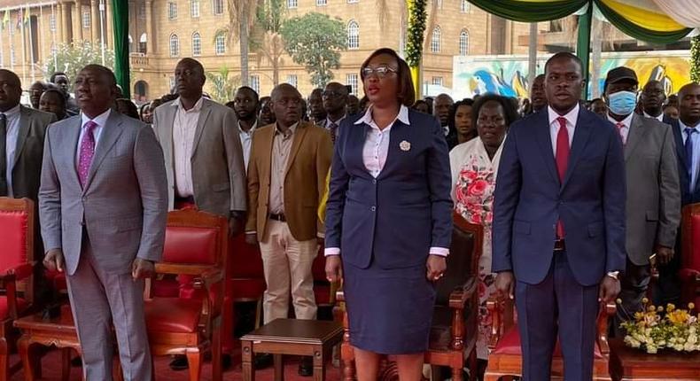 President elect William Ruto at Sakaja swearing in ceremony