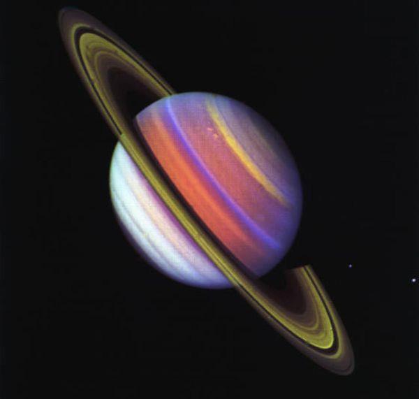 Zdjęcie Saturna wykonane przez sondę Voyager w 1981 roku