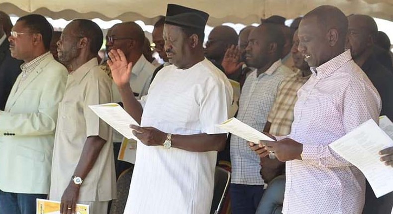 Moses Wetangula, Anyang Nyongo, Raila Odinga and DP Ruto