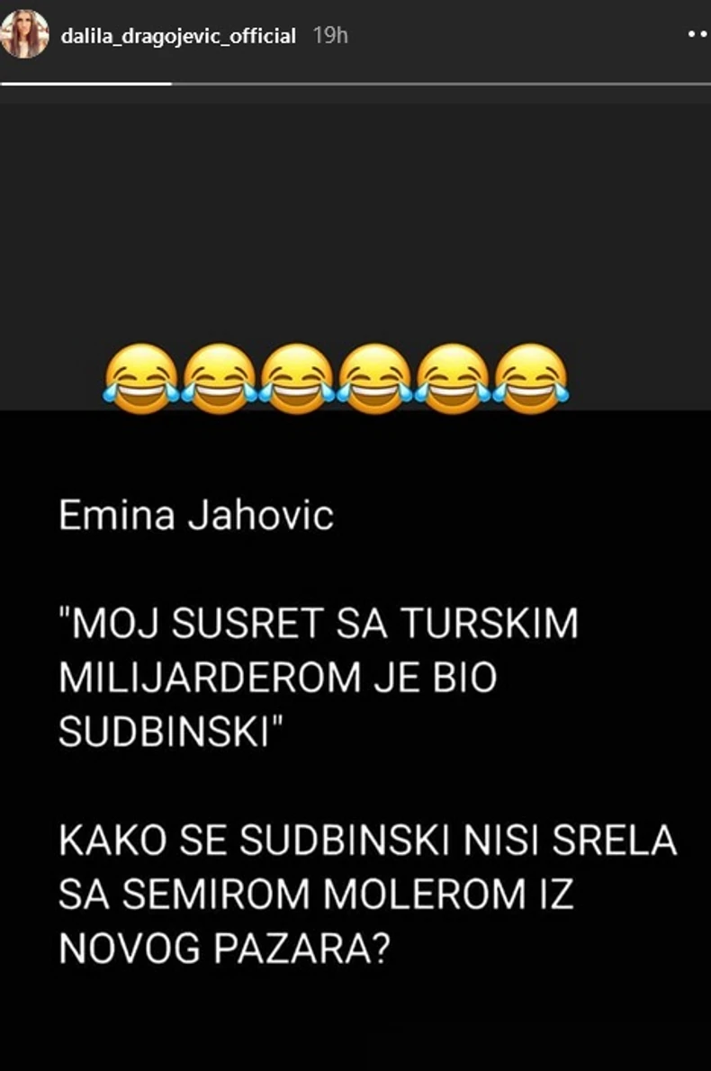 Dalila Dragojević isprozivala Eminu jahović