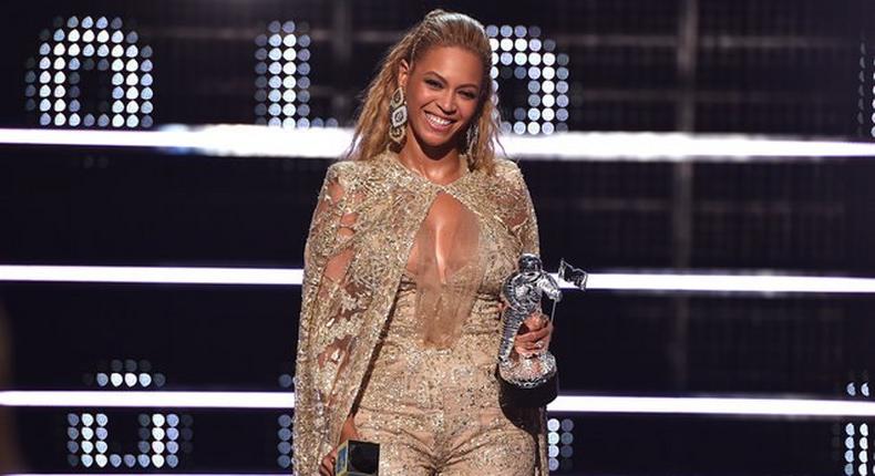 Beyonce accepts an award onstage during the 2016 MTV Music Video Awards at Madison Square Gareden on Aug. 28, 2016 in New York City.  