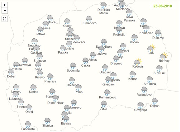 Kiša u svim delovima Makedonije