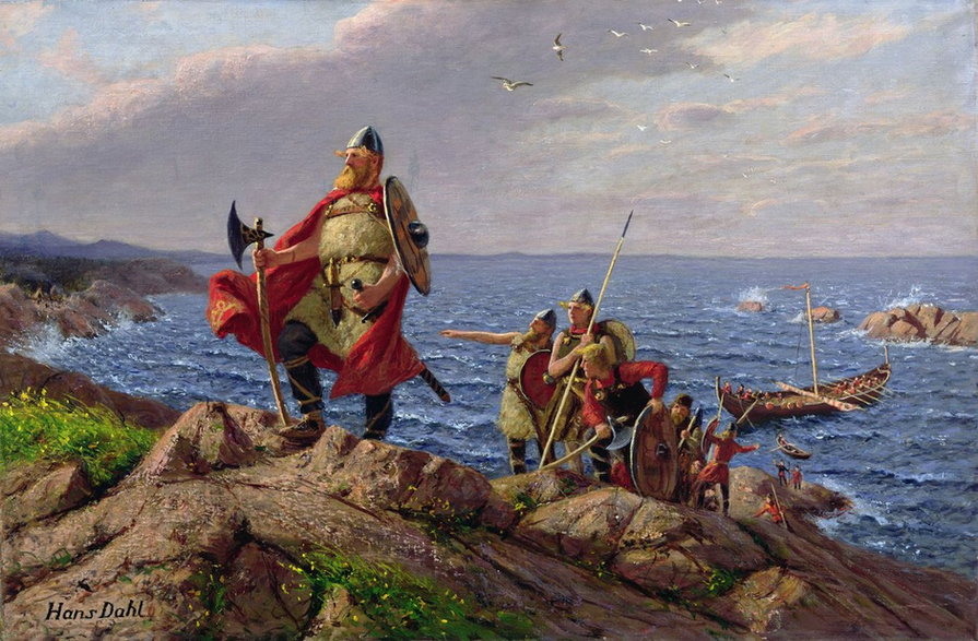 Obraz Leif Eriksson Discovers America autorstwa Hansa Dahla
