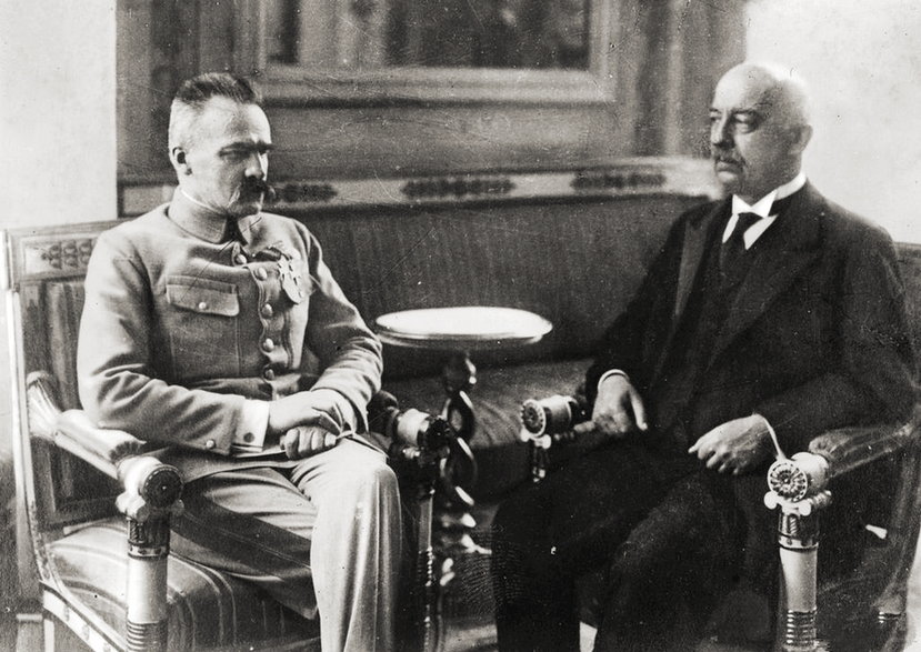 Gabriel Narutowicz z Józefem Piłsudskim