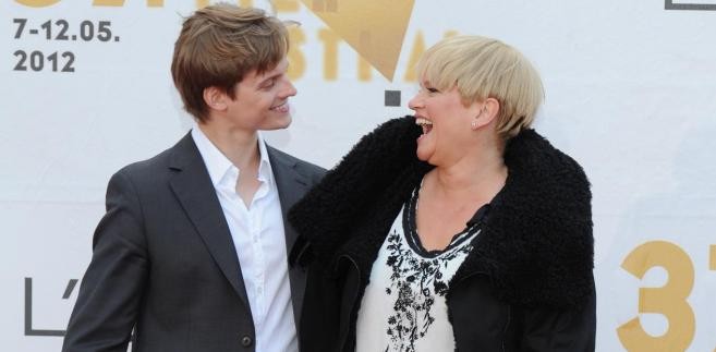 Aktorka Katarzyna Figura z synem