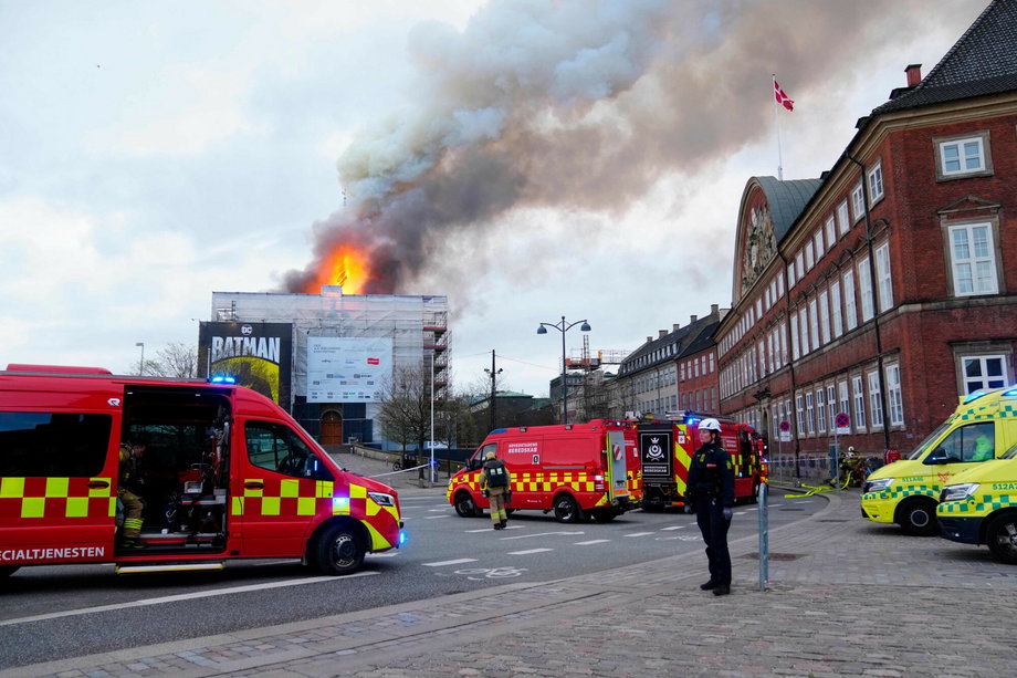 Pożar Starej GPW w Kopenhadze