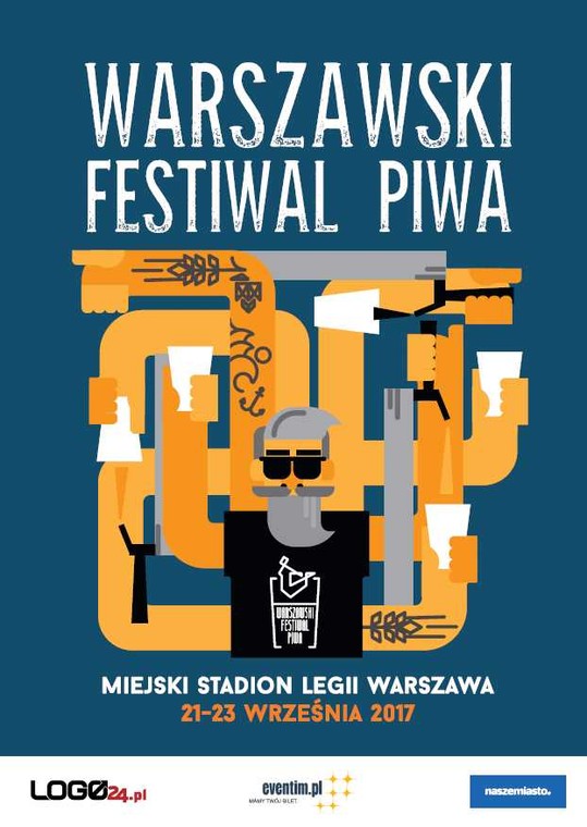 Oficjalny plakat 7. Warszawskiego Festiwalu Piwa