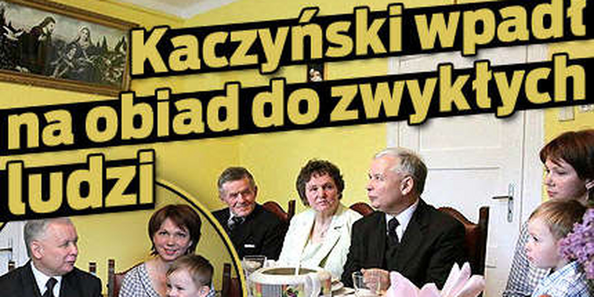 Kaczyński wpadł na obiad do zwykłych ludzi
