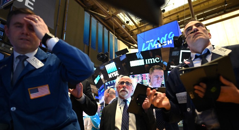 NYSE Traders working during the opening bell.JOHANNES EISELE/AFP via Getty Images