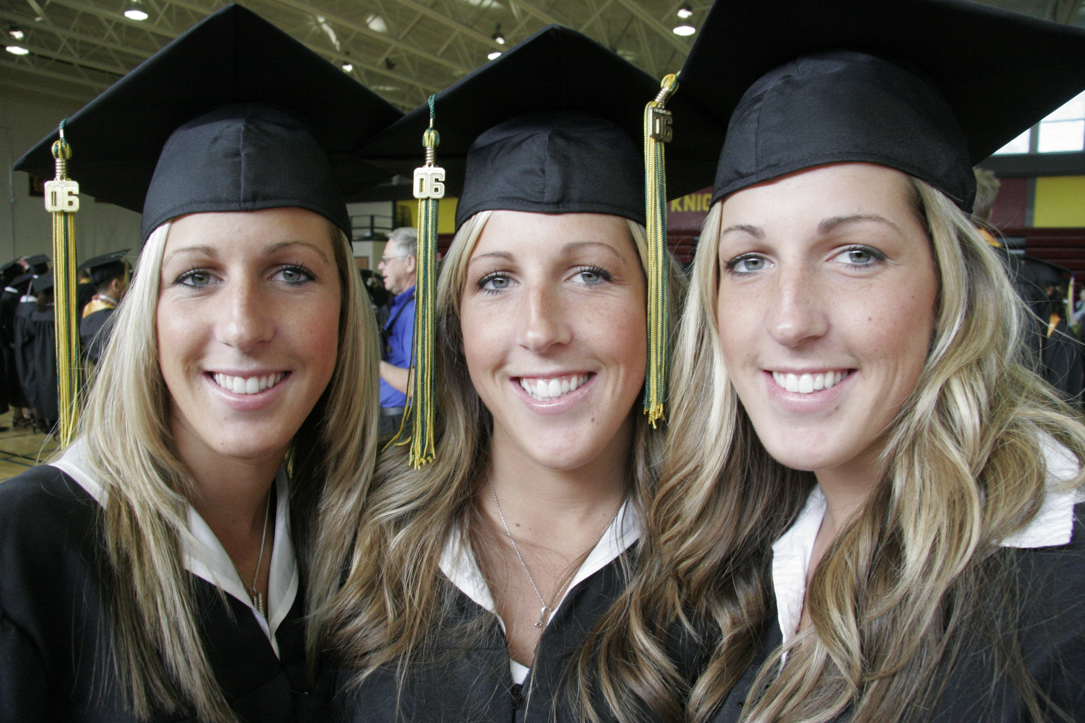 Triplets honour grandfather at Cardiff University graduation