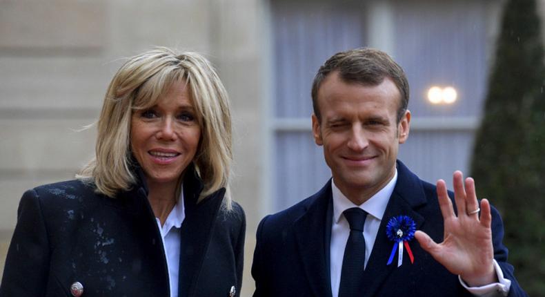 Emmanuel Macron et son épouse Brigitte