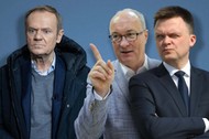 Donald Tusk, Włodzimierz Czarzasty i Szymon Hołownia