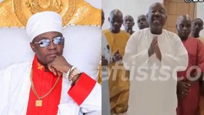 Self-proclaimed Hausa traditional ruler kneels to beg Oba of Benin for forgiveness