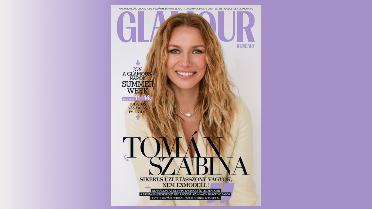 GLAMOUR-napok Summer Week kuponokkal, Tomán Szabinával a címlapon megjelent a GLAMOUR magazin legújabb száma