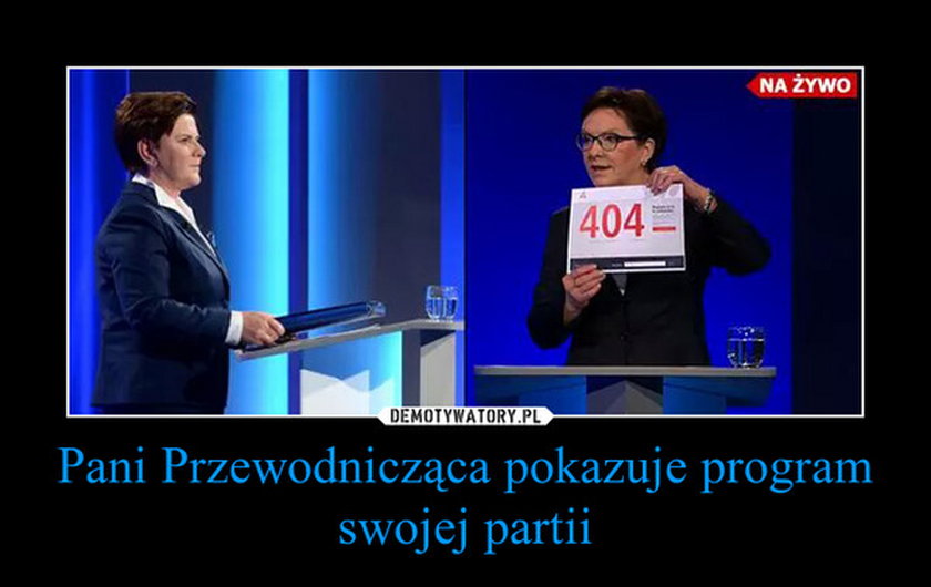 Memy z debaty Kopacz - Szydło