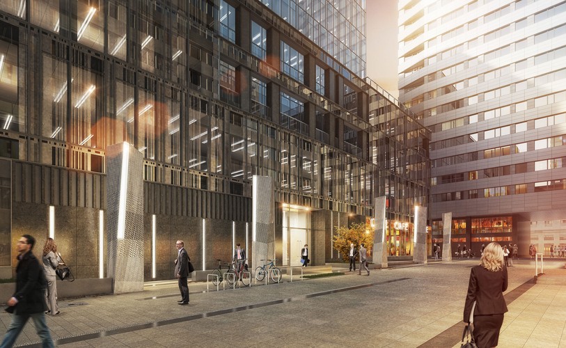 Nowy biurowiec 'Centrum Marszałkowska' zaprojektowała pracownia Juvenes, wchodząca w skład grupy BBI Development.