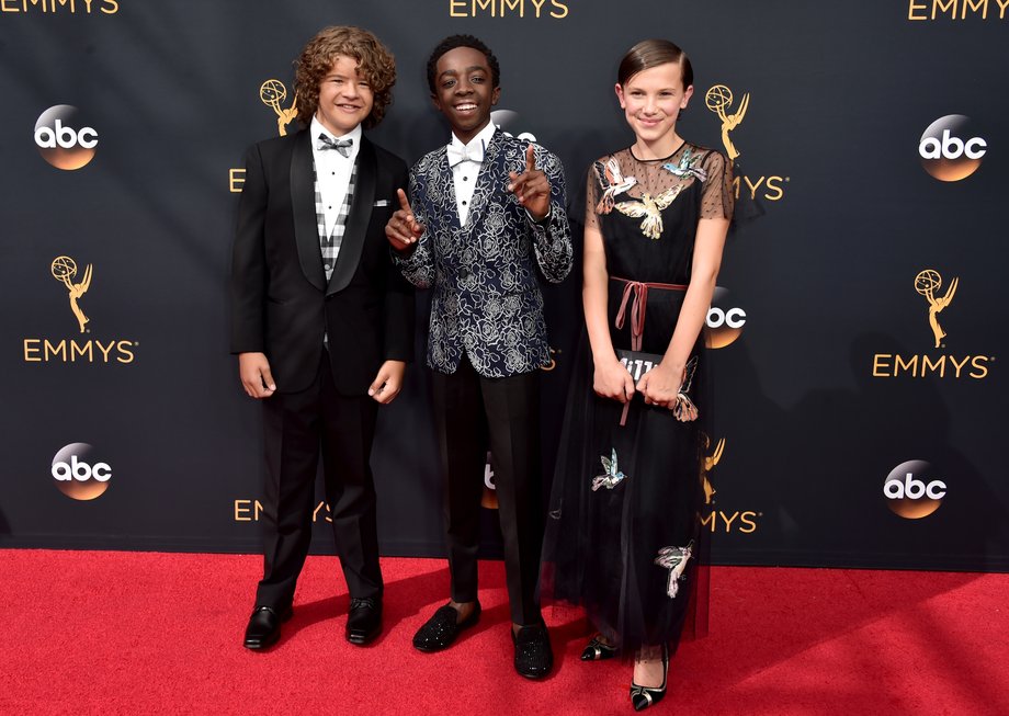 Gaten Matarazzo, Caleb McLaughlin i Millie Bobby Brown. Najmłodsza część obsady serialu "Stranger Things"