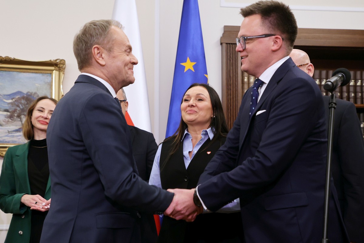 Donald Tusk i Szymon Hołownia