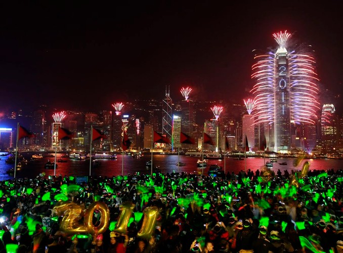 Sylwestrowa zabawa w Hong Kongu