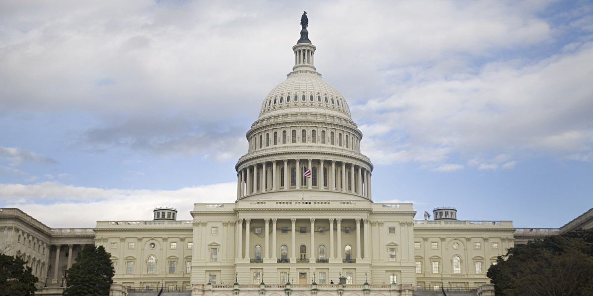 Budynek Kapitolu pełniący siedzibę Kongresu USA.