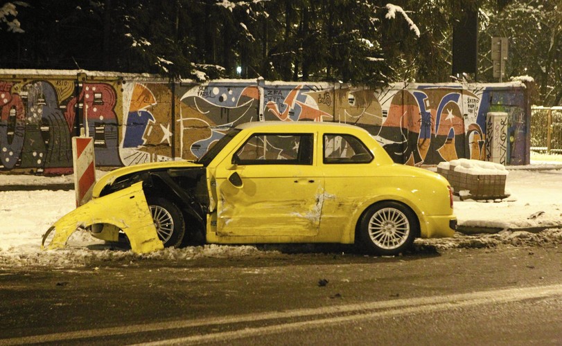 Syrenka z Kutna - prototyp auta rozbity