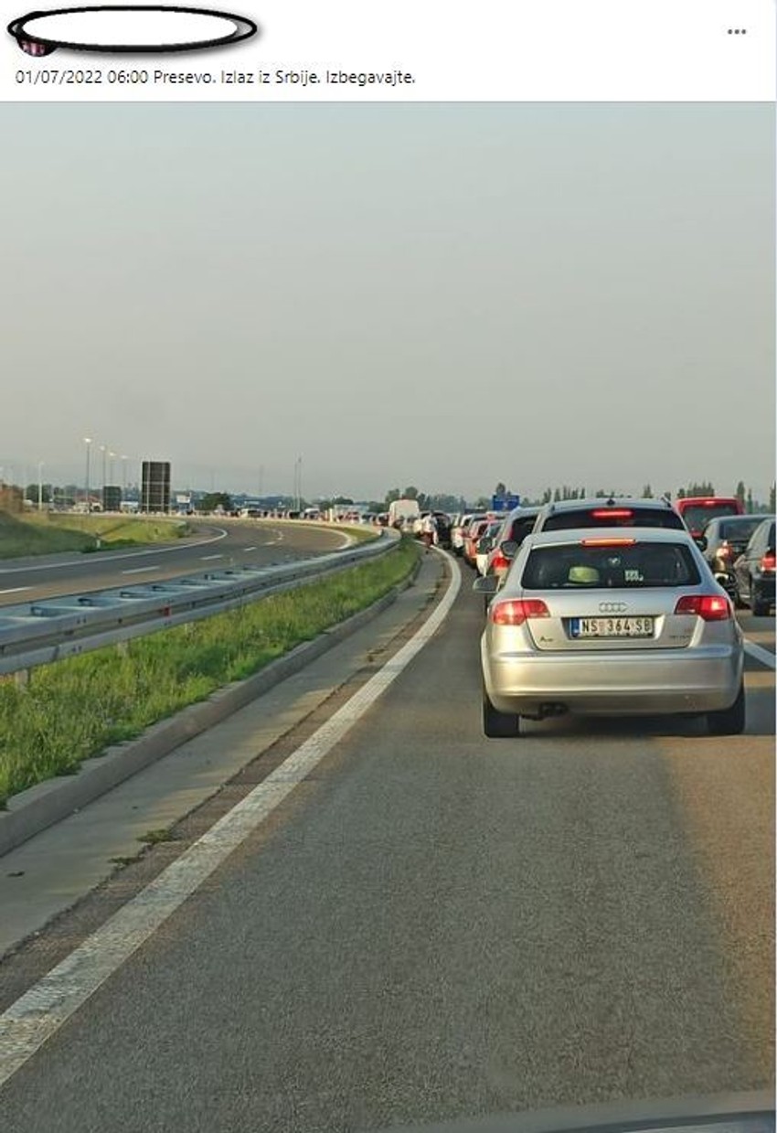 Kolone na izlasku iz Srbije iznosile su po nekoliko kilometara