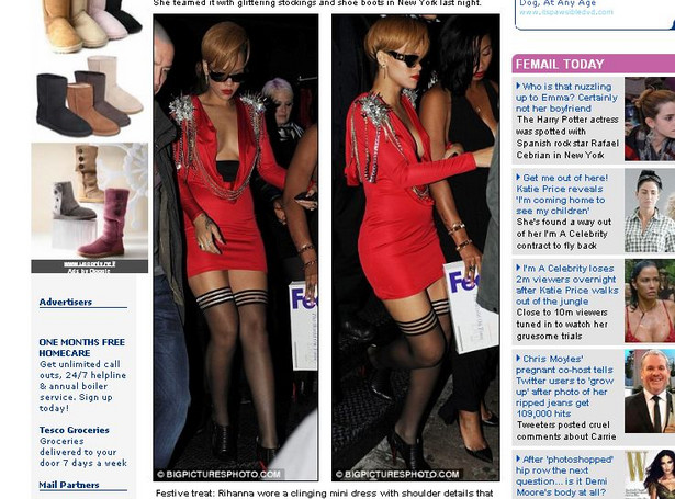 Rihanna pokazuje czarne pończoszki