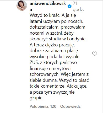 wendzikowska komentarz