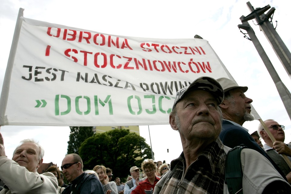 GDAŃSK WIEC W OBRONIE STOCZNI GDAŃSKIEJ