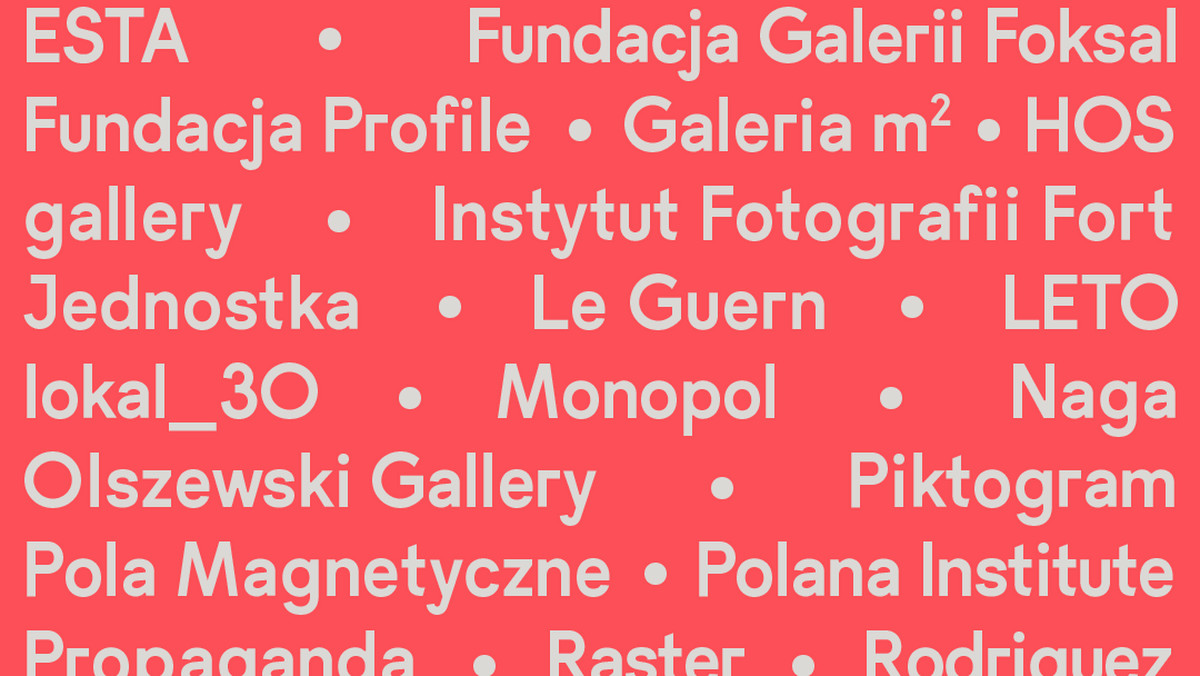 10. jubileuszowa edycja Warsaw Gallery Weekend – największego cyklicznego przeglądu nowej sztuki w Polsce – odbędzie się w dniach 1-4 października. Weźmie w nim udział 30 galerii z Warszawy, Gliwic i Poznania.
