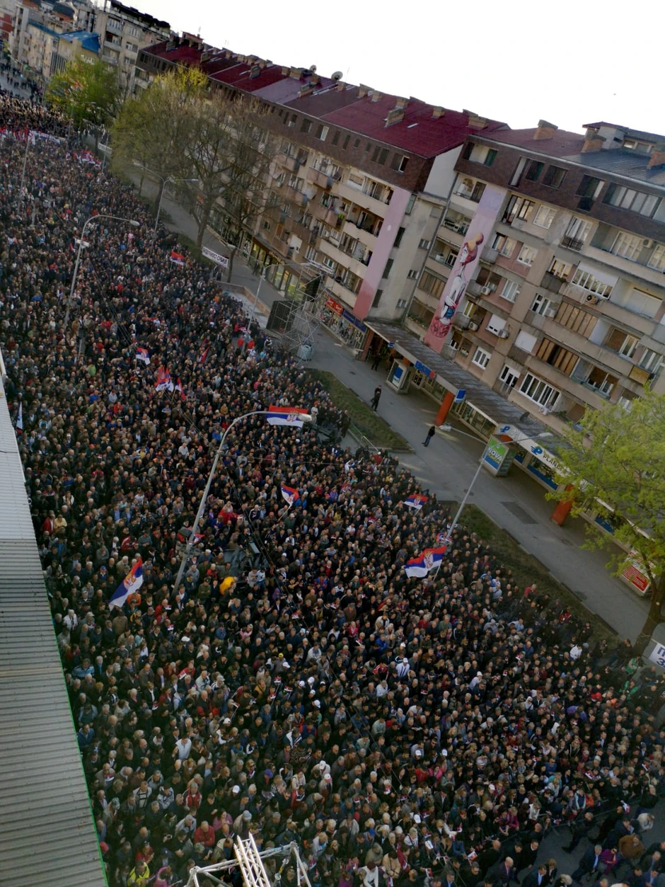 Doček za Aleksandra Vučića u Požarevcu