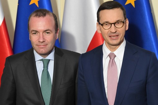 Manfred Weber i Mateusz Morawiecki