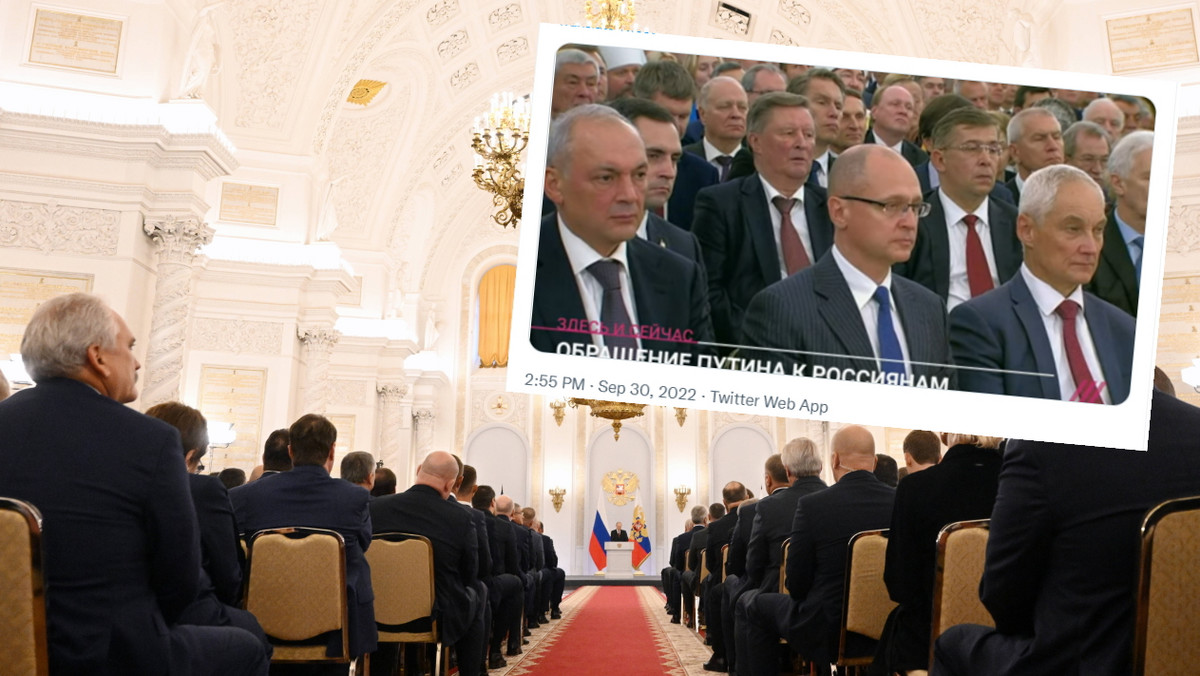 Władimir Putin przemawia. Wszyscy patrzą na twarze gości. "Strach" [ZDJĘCIA]