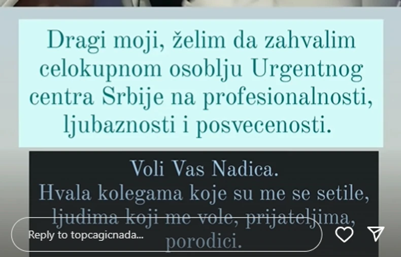 Nada Topčagić objava