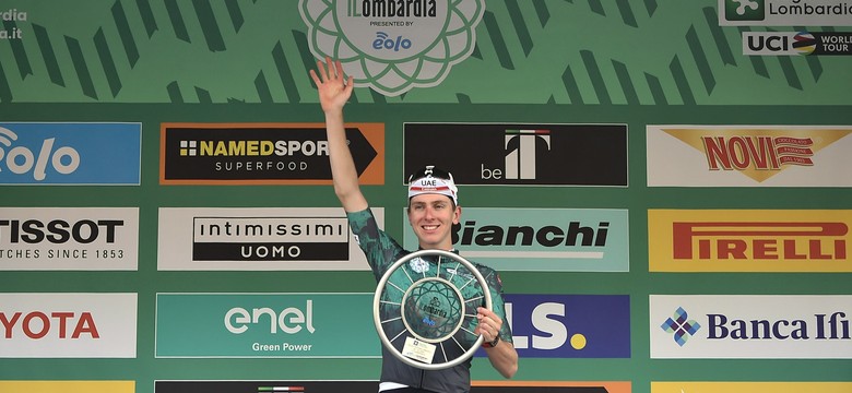 Tadej Pogacar drugi raz z rzędu wygrał Il Lombardia