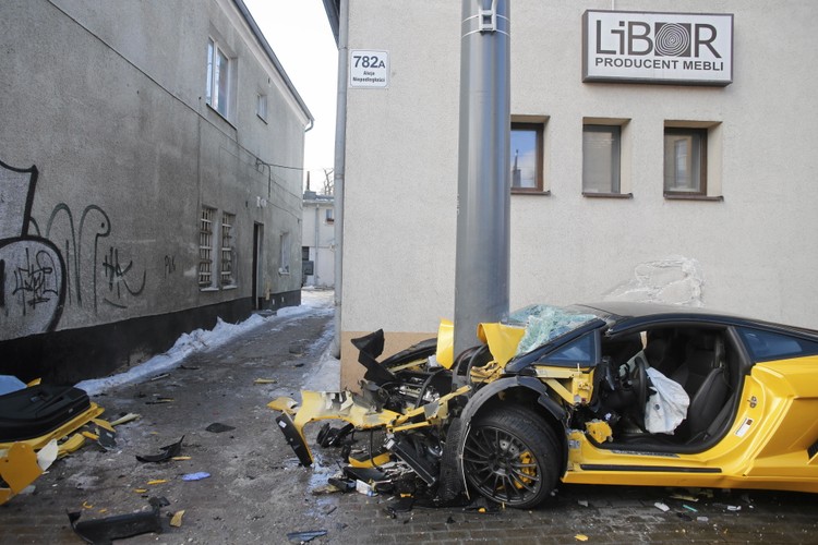 Lamborghini gallardo rozbite w Sopocie