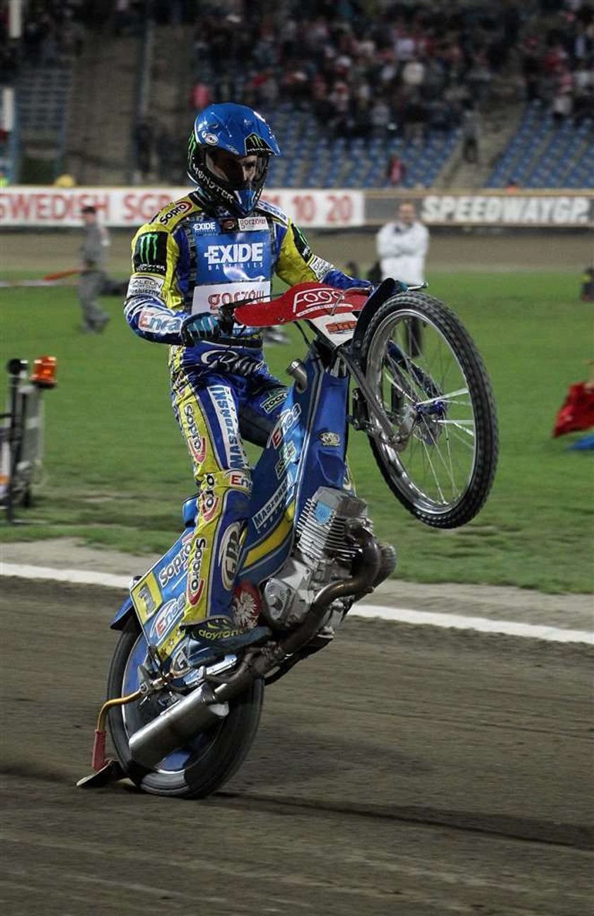 Tomasz Gollob mimo wcześniejszego narzekania na tłumiki, świetnie pojechałw Grand Prix w Lesznie