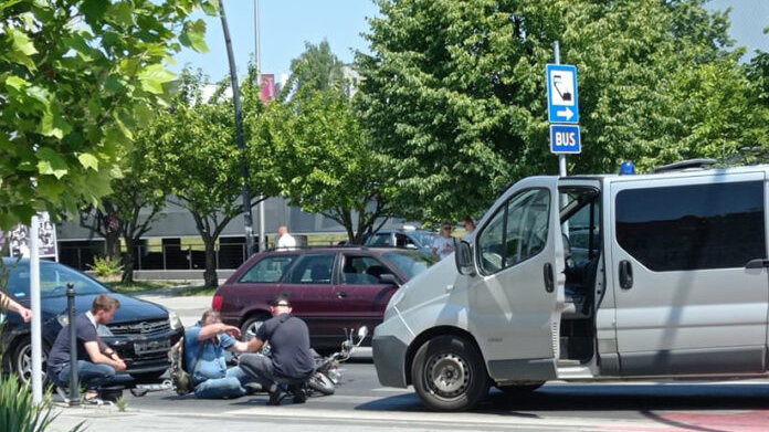 Kolizja w centrum Jaworzna