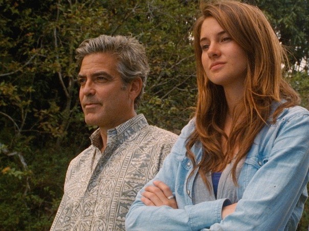 Shailene Woodley i George Clooney w 'Spadkobierach'